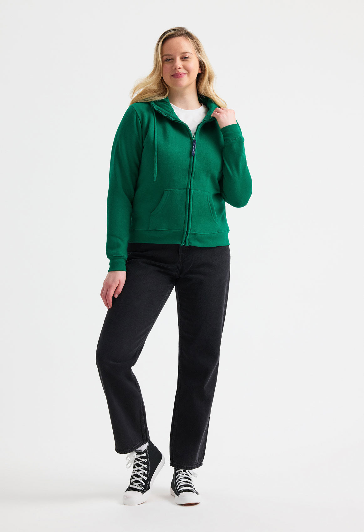 Ladies Classic Full Zip Hooded Sweatshirt (Print Front & Back Included)
