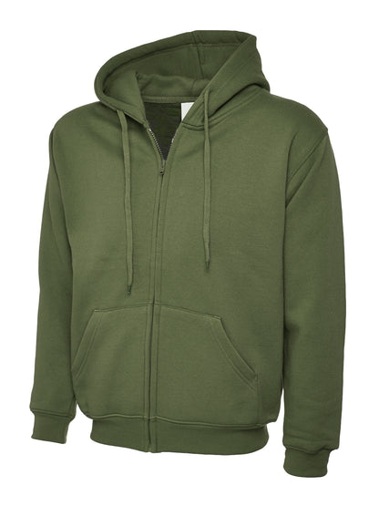 Adults Classic Full Zip Hooded Sweatshirt (Print Front & Back Included)