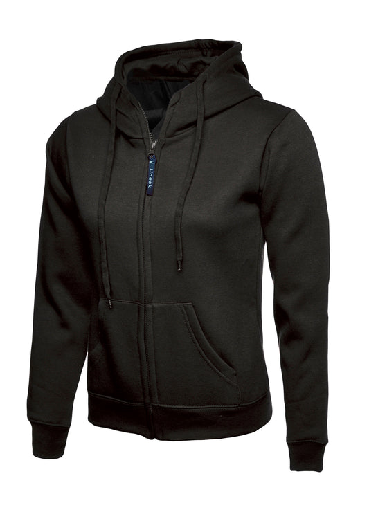 Ladies Classic Full Zip Hooded Sweatshirt (Print Front & Back Included)