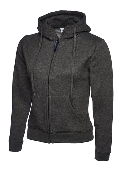 Ladies Classic Full Zip Hooded Sweatshirt (Print Front & Back Included)