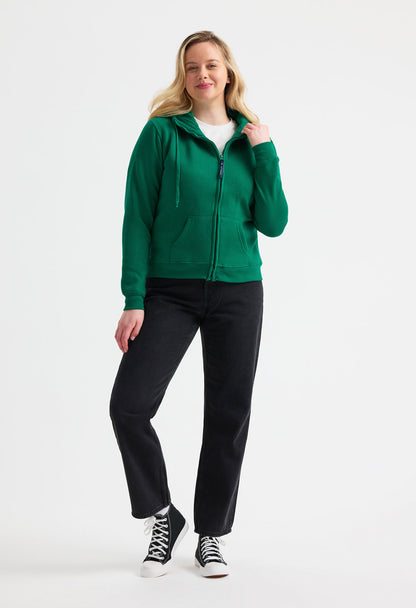 Ladies Classic Full Zip Hooded Sweatshirt (Print Front & Back Included)