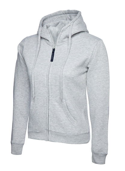Ladies Classic Full Zip Hooded Sweatshirt (Print Front & Back Included)