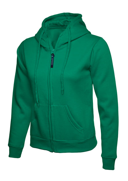 Ladies Classic Full Zip Hooded Sweatshirt (Print Front & Back Included)