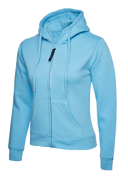 Ladies Classic Full Zip Hooded Sweatshirt (Print Front & Back Included)